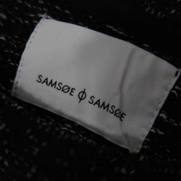 SAMSOE & SAMSOE Marled Black Knit Crewneck Sweater - Picture 8 of 8